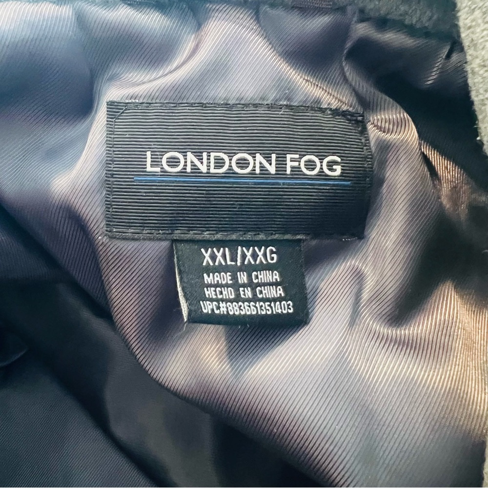 London Fog Wool Balend Overcoat- Old-Money style -Menswear Charcoal Gray - Picture 3 of 4